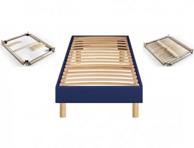 MERINOS Sommier  SELF KIT 90x200 Bleu Nuit Chin&eacute;