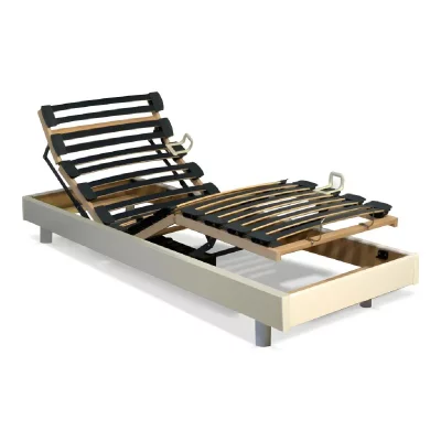 VENTE UNIQUE Sommier relaxation &eacute;lectrique flexpur 80x200 / blanc