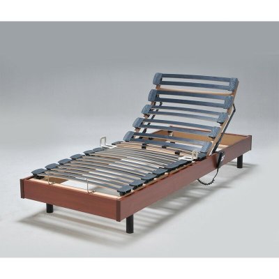 VENTE UNIQUE Sommier relaxation &eacute;lectrique flexpur 80x200 / merisier