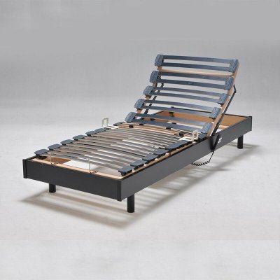 VENTE UNIQUE Sommier relaxation &eacute;lectrique flexpur 80x200 / noir