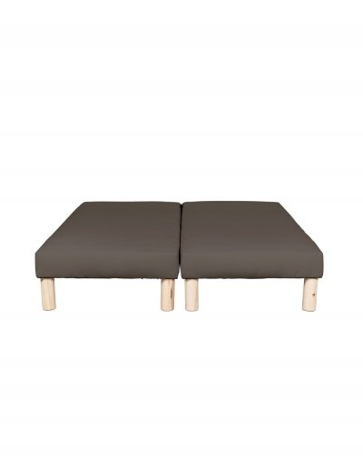 SOMMIFLEX Sommier tapissier 140x200cm (70x200x2) marron fran&ccedil;ais