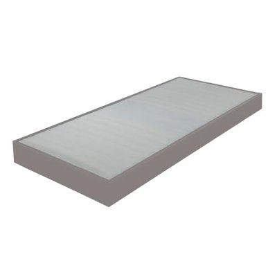 EBAC LITERIE Sommier tapissier 80x190 Omega simili taupe 18 lattes