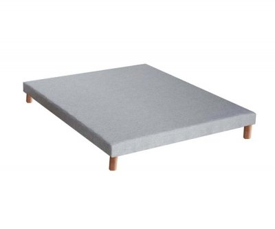  Sommier tapissier &agrave; lattes gris chin&eacute; Made in France 140x200