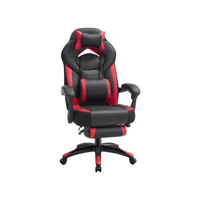 SONGMICS  Fauteuil de bureau ergonomique, Noir et Rouge
