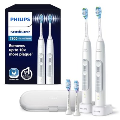 PHILIPS Sonicare ExpertClean 7300 HX9611/19 Brosse &agrave; dents &eacute;lectrique blanc