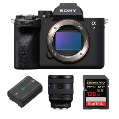 SONY  Bo&icirc;tier Alpha A7 Mark IV + FE 20-70 mm F4 G +  NP-FZ100 + SanDisk 128 Go