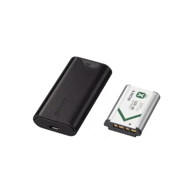 SONY  Kit Batterie et Chargeur de Voyage USB ACCTRDCX, Noir