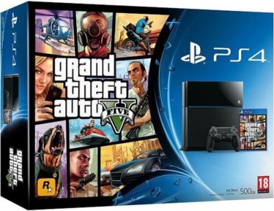 Sony PlayStation 4 - Console de jeux - 500 Go HDD - noir de jais - Grand Theft Auto V