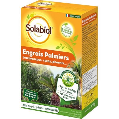 SOLABIOL SOPALMY15 Engrais Palmiers Et Plantes Mediterraneennes - 1,5 Kg
