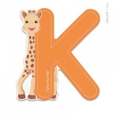 JANOD SOPHIE LA GIRAFE Lettre Sophie La Girafe (bois) - K