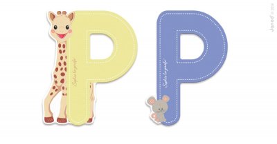 JANOD SOPHIE LA GIRAFE Lettre Sophie La Girafe (bois) - P