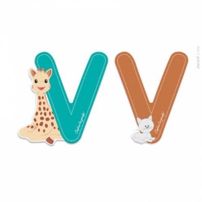 JANOD SOPHIE LA GIRAFE Lettre Sophie La Girafe (bois) - V