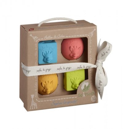 VULLI SOPHIE LA GIRAFE Set 2 balles + 2 cubes So'Pure