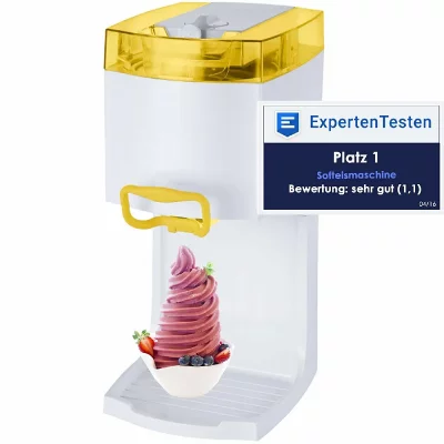 SYNTROX Sorbetiere machine de cr&egrave;me glac&eacute;e 4 in 1 jaune