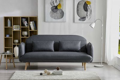 CONCEPT USINE Sotchi gris - canap&eacute; convertible scandinave - 3 places
