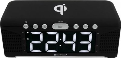 SOUNDMASTER Soudmaster ur800sw radio r&eacute;veil - avec chargeur sans fil de t&eacute;l&eacute;phone portable qi
