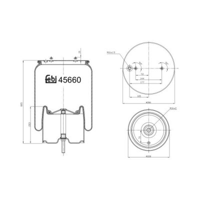FEBI Soufflet de suspension, suspension pneumatique  BILSTEIN 45660