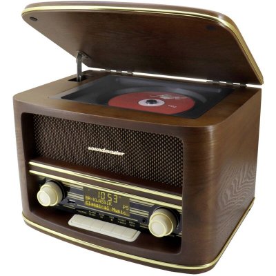 SOUNDMASTER  NR961 Radio de table DAB+, FM AUX, USB, CD, Bluetooth avec t&eacute;l&eacute;commande marron 
