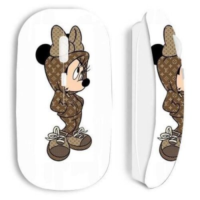 MANIACASE Souris blanche sans fil , Minnie disney marron LV 