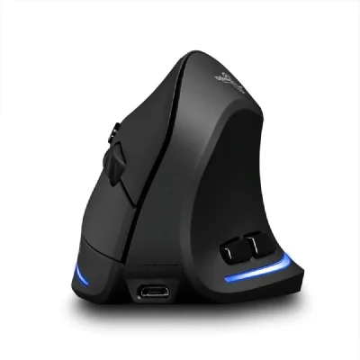 YONIS Souris Ergonomique Rechargeable Sans Fil Avec Lumi&egrave;re Bleue Et 6 Boutons 