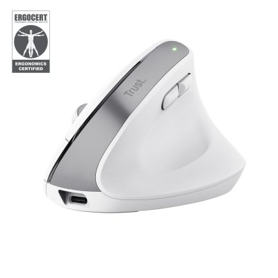 TRUST Souris ergonomique sans fil  Bayo+ - Blanc