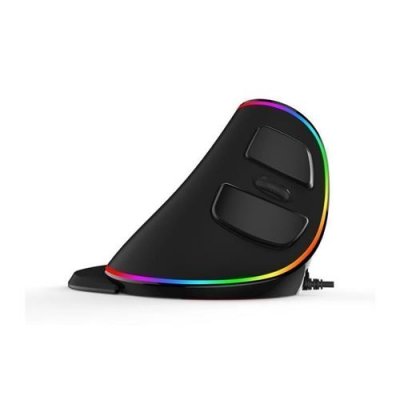 DELUX Souris ergonomique verticale M618-PLUS RGB 