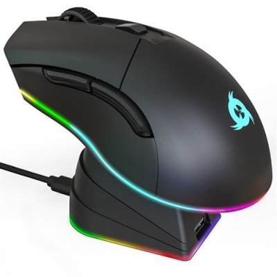 KLIM Souris Gamer -  - Blaze Pro - Sans Fil RGB - Rechargeable - Haute Pr&eacute;cision