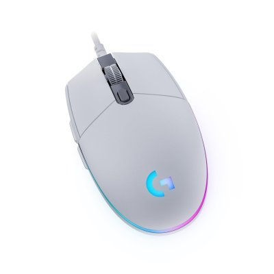 LOGITECH Souris gamer  G203 LIGHTSYNC GAMING MOUSE blanche