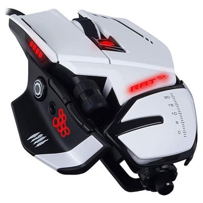 MAD CATZ Souris gamer  RAT 6+ BLANCHE