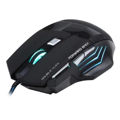 YONIS Souris Gamer Pc Filaire USB 2.0 5000 Dpi Ordinateur Lumi&egrave;re LED 7 Boutons Noir -