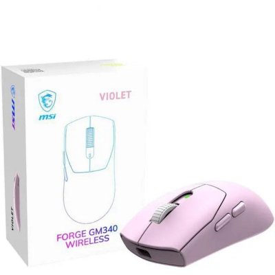 MSI Souris Gaming  Forge Gm340 Sans Fil Violet Ambidextre 12000 Dpi