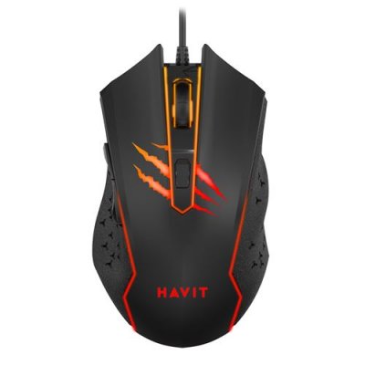 GAMENOTE Souris gaming pc gamer havit ms1027 2400dpi MS1027-FL