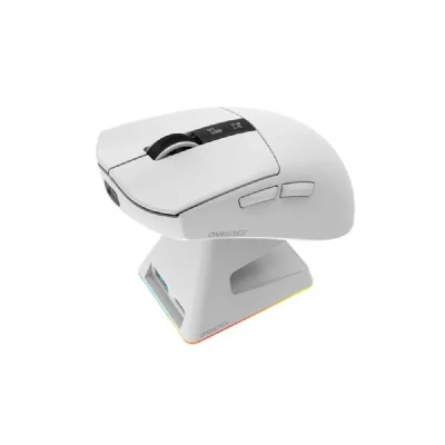 ONIVERSE Souris gaming sans fil  Vanguard Blanc + Dock + &eacute;cran LED