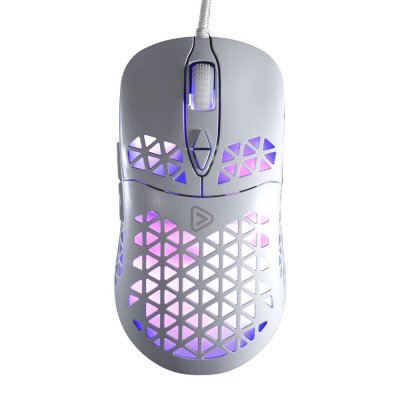 ONLAN Souris Gaming So-4 Honeycomb Plastique Blanche 14x8x4cm 