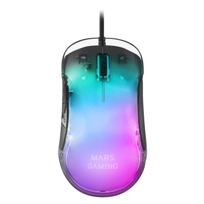 MARS GAMING Souris  MMGLOW Avec Fil USB 12800DPI 2 Boutons RGB Noir