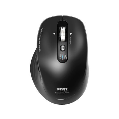 PORT DESIGNS Souris PC Port Combo Pro - Sans fil/Bluetooth rechargeable - Noir
