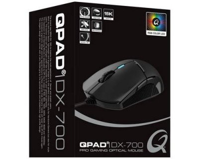 QPAD Souris PC  DX700 - 16K DPI/USB/RGB/8 Boutons