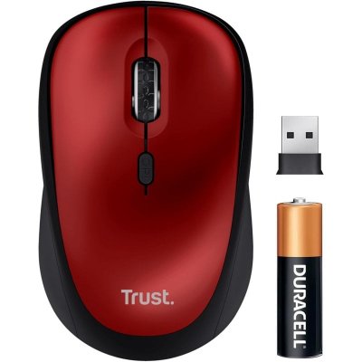 TRUST Souris PC >   Souris PC  Yvi + Eco - Rouge/Sans fil
