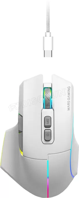 MARS GAMING Souris sans fil Gamer  MMW-Vector RGB (Blanc) #3POURCENT