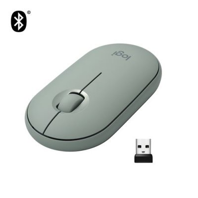 LOGITECH Souris sans fil  Pebble M350 - Eucalyptus 