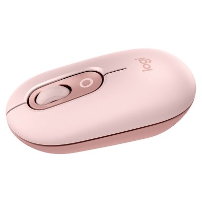 LOGITECH Souris sans fil  Pop Mouse avec &eacute;mojis personnalisables Bluetooth Rose 