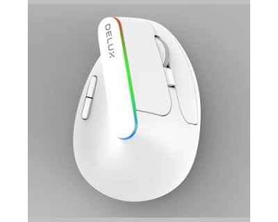 DELUX Souris Sans Fil Optique RGB M618DB-RGB-WH  