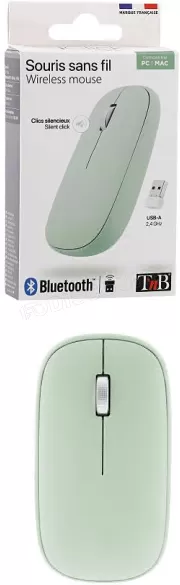 TNB Souris sans fil  verte Dual Connect Multicolore 