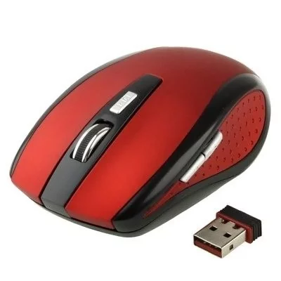 YONIS Souris Sans Fils Universelle Optique 2600 Dpi 2.4 Ghz USB Plug & Play Rouge -  