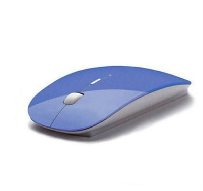 GENERIQUE Souris Ultra Plate pour PC KUBB Sans Fil USB Universelle Capteur Optique 3 Boutons Couleurs (ROUGE)