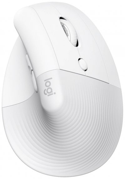 LOGITECH Souris verticale sans fil Bluetooth  Lift pour Mac Blanc et gris