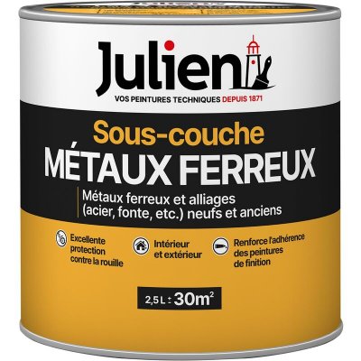 JULIEN Sous-couche  pour m&eacute;taux ferreux - Blanc Mat 2,5L