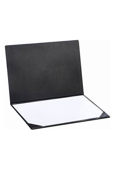 PAVO Sous-main &agrave; rabat PU - Dimensions L50 x H35 x P1 cm coloris noir