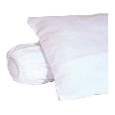 TOISON D OR Sous-taie d'oreiller molleton 100% coton gratt&eacute; 60x60 cm blanc