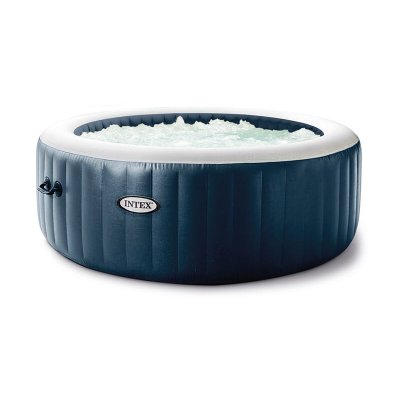 INTEX Spa gonflable  PureSpa &agrave; bulles Blue navy 4 places + LED